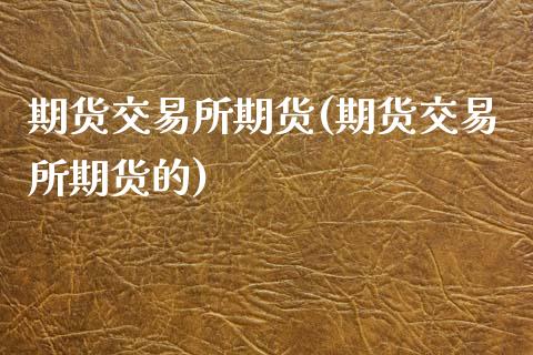 期货交易所期货(期货交易所期货的)