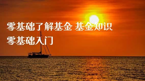 零基础了解基金 基金知识零基础入门