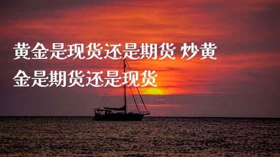 黄金是现货还是期货 炒黄金是期货还是现货_https://www.dglong8.com_财经要闻_第1张