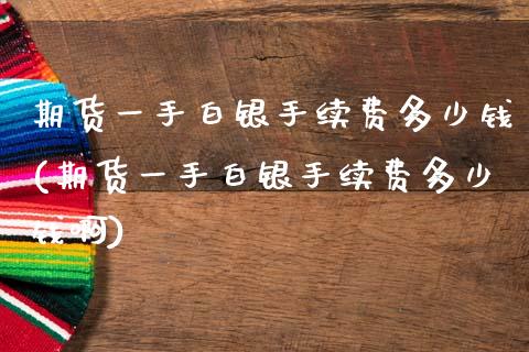 期货一手白银手续费多少钱(期货一手白银手续费多少钱啊)