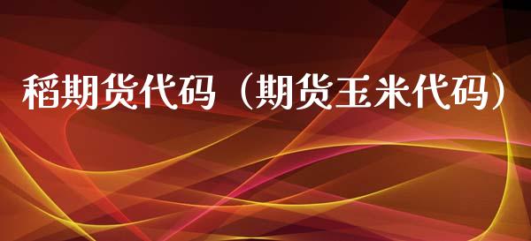 稻期货代码（期货玉米代码）