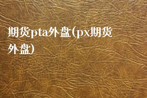 期货pta外盘(px期货外盘)