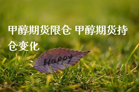 甲醇期货限仓 甲醇期货持仓变化