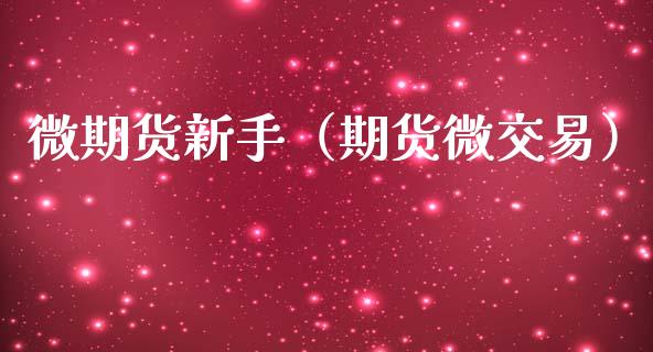 微期货新手（期货微交易）