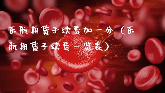 东航期货手续费加一分（东航期货手续费一览表）