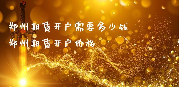 郑州期货开户需要多少钱 郑州期货开户价格