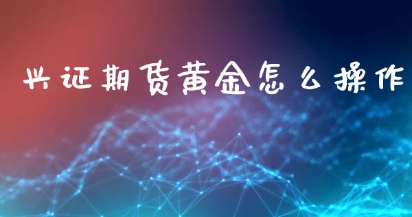 兴证期货黄金怎么操作
