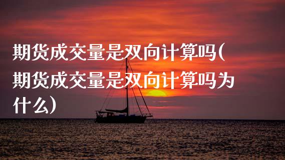 期货成交量是双向计算吗(期货成交量是双向计算吗为什么)