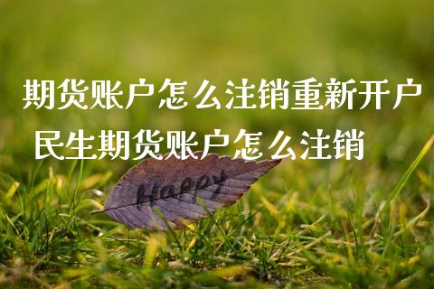 期货账户怎么注销重新开户 民生期货账户怎么注销