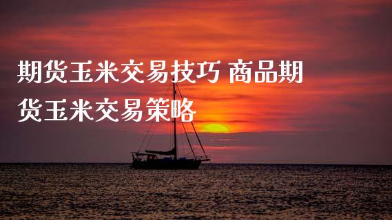 期货玉米交易技巧 商品期货玉米交易策略