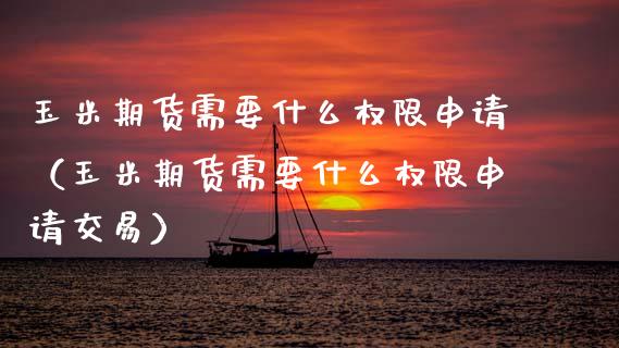 玉米期货需要什么权限申请（玉米期货需要什么权限申请交易）