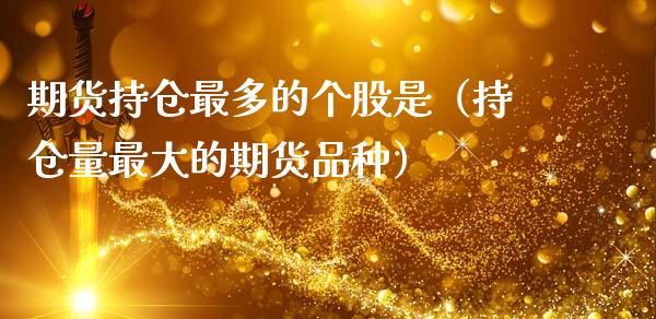 期货持仓最多的个股是（持仓量最大的期货品种）