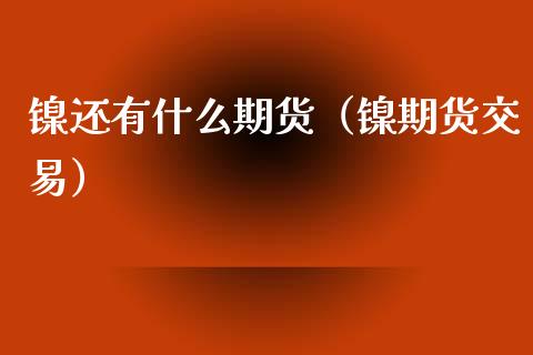 镍还有什么期货（镍期货交易）