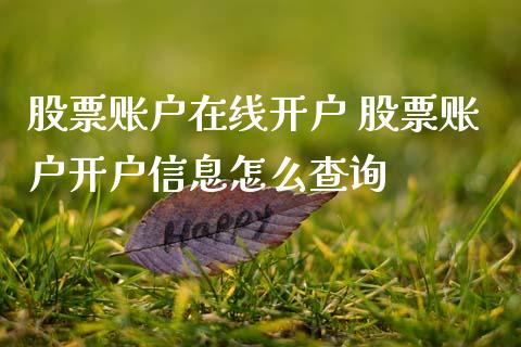 股票账户在线开户 股票账户开户信息怎么查询_股票理财_第1张_宇龙理财网 股票账户在线开户 股票账户开户信息怎么查询_https://www.dglong8.com_股票理财_第1张