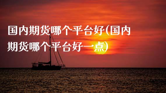 国内期货哪个平台好(国内期货哪个平台好一点)