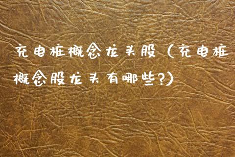 充电桩概念龙头股（充电桩概念股龙头有哪些?）
