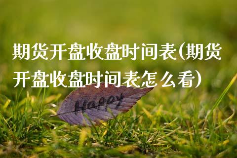 期货开盘收盘时间表(期货开盘收盘时间表怎么看)