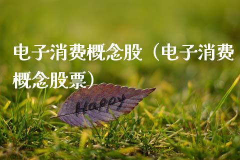 电子消费概念股（电子消费概念股票）