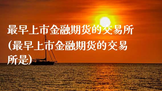最早上市金融期货的交易所(最早上市金融期货的交易所是)