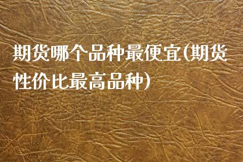 期货哪个品种最便宜(期货性价比最高品种)