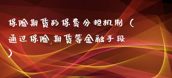 保险期货的保费分担机制（通过保险,期货等金融手段）