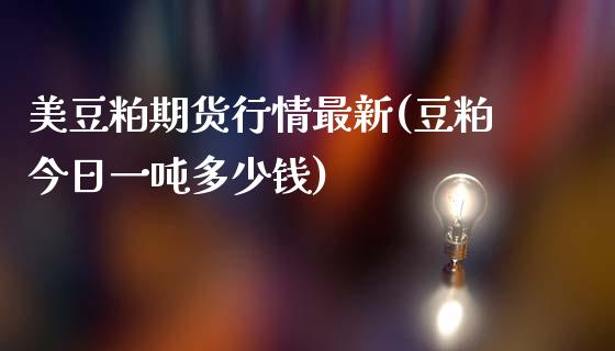 美豆粕期货行情最新(豆粕今日一吨多少钱)
