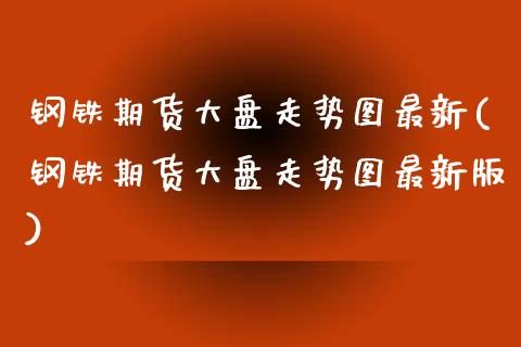 钢铁期货大盘走势图最新(钢铁期货大盘走势图最新版)
