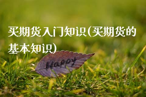 买期货入门知识(买期货的基本知识)