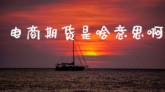 电商期货是啥意思啊