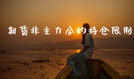 期货非主力合约持仓限制