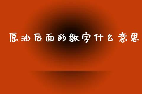 原油后面的数字什么意思_财经要闻_第1张_宇龙理财网 原油后面的数字什么意思_https://www.dglong8.com_财经要闻_第1张