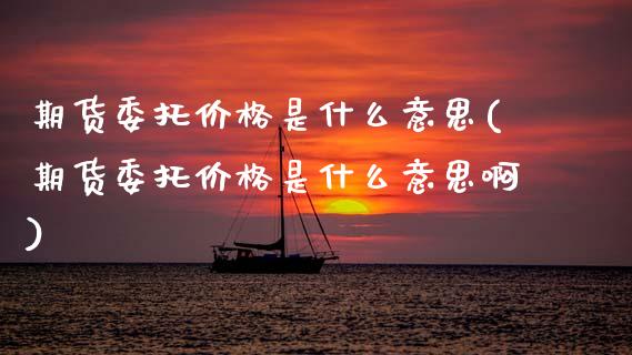 期货委托价格是什么意思(期货委托价格是什么意思啊)