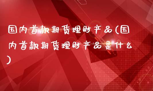 国内首款期货理财产品(国内首款期货理财产品是什么)