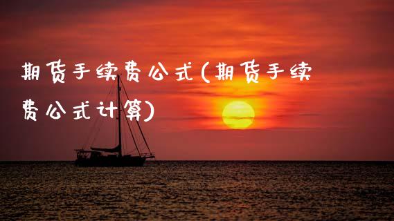 期货手续费公式(期货手续费公式计算)
