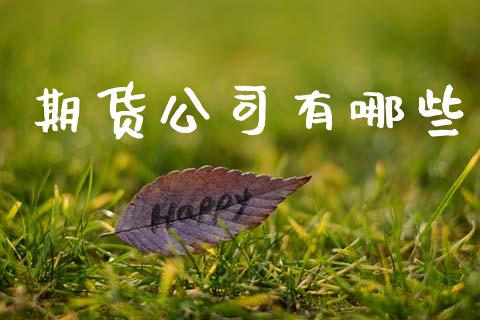期货公司有哪些