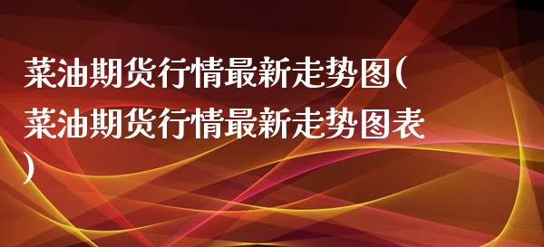 菜油期货行情最新走势图(菜油期货行情最新走势图表)