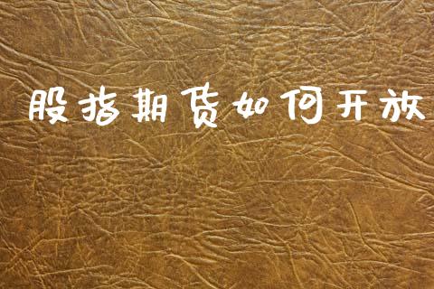 股指期货如何