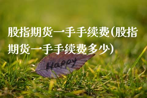 股指期货一手手续费(股指期货一手手续费多少)