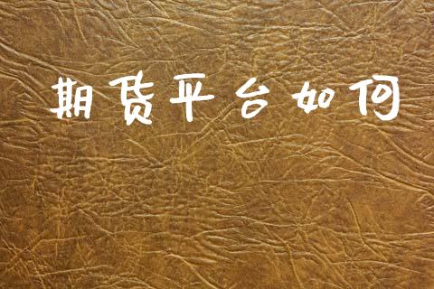 期货平台如何
