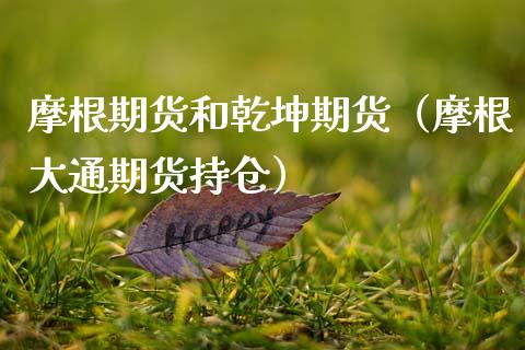 摩根期货和乾坤期货（摩根大通期货持仓）