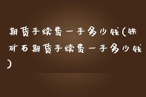 期货手续费一手多少钱(铁矿石期货手续费一手多少钱)
