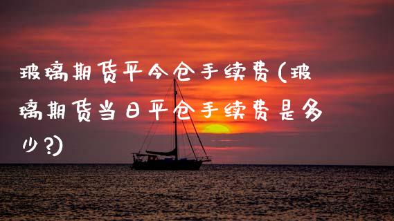 玻璃期货平今仓手续费(玻璃期货当日平仓手续费是多少?)