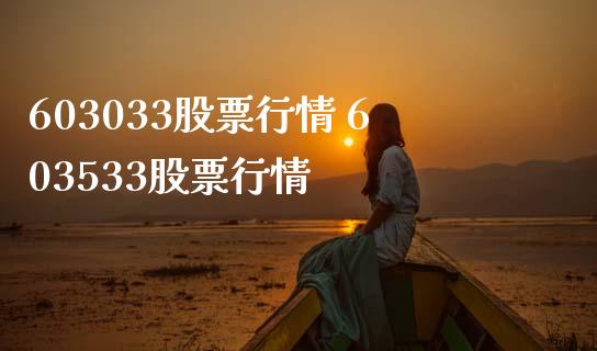 603033股票行情 603533股票行情