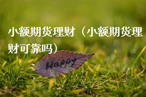 小额期货理财（小额期货理财可靠吗）