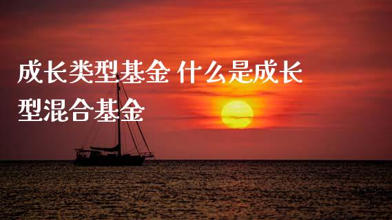 成长类型基金 什么是成长型混合基金