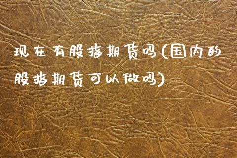现在有股指期货吗(国内的股指期货可以)