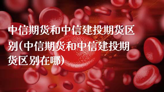 中信期货和中信建投期货区别(中信期货和中信建投期货区别在哪)