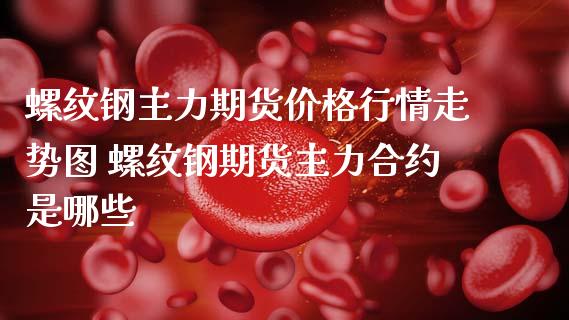 螺纹钢主力期货价格行情走势图 螺纹钢期货主力合约是哪些