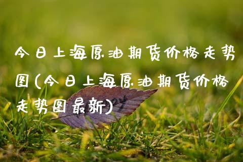 今日上海原油期货价格走势图(今日上海原油期货价格走势图最新)