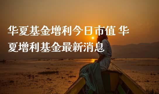 华夏基金增利今日市值 华夏增利基金最新消息